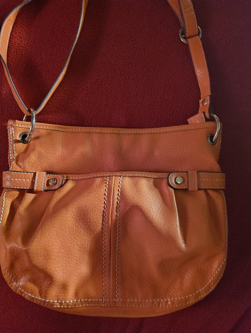 Relic Cognac Brown Leather Shoulder Bag